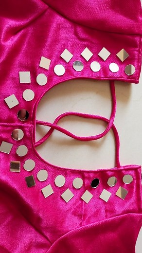 491K views · 3.9K reactions | Mirrorwork blouse front neck design... #mirrorworkembroidery #mirrorworkblouse #circlemirrorwork #mirrorworktutorial #reels | Embroidery Nilam Patel | Facebook