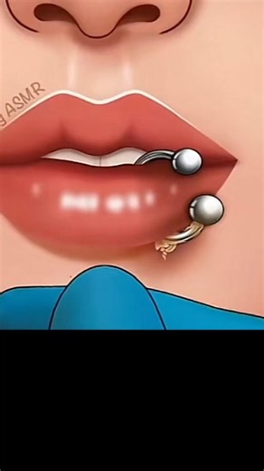 ASMR Piercing Cleaning#animation #cleaning #satisfying #foryou #tiktok #shortsasmr #asmr #asmrsounds