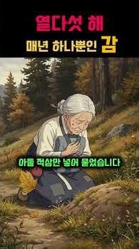 매년 하나뿐인 감 #효자이야기 #감나무전설 #모정 #조선시대 #옛날이야기 #어머니사랑 #효도 #추석 #전래동화 #시니어콘텐츠 #한국전설 #부모자식 #쇼츠 #빈무덤 #신비한이야기
