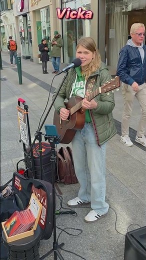 Breath Taking Busking Marvel, Vicka Sings Blue Moon live on Grafton Street Dublin