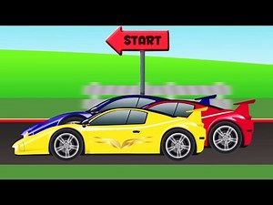 Car Olahraga balap | kartun untuk anak-anak | belajar kendaraan | Car For Kids | Sports Car Racing