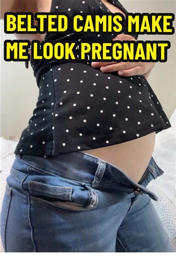 belted camis make me look so big tbh #fyp #bloatedstomach #bloated #bigbelly #preggobelly