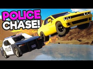LEGO POLICE CHASE Ends in Ship Escape!? (Brick Rigs Multiplayer)