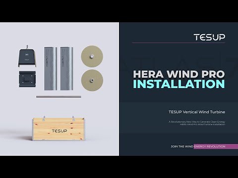 TESUP Atlas Wind Turbine - MWB (Moderate Wind Speed Blade Set) Installation Video
