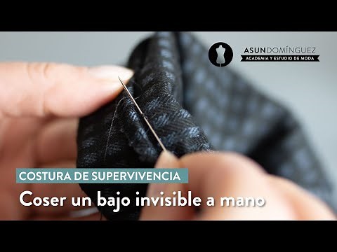 Sewing an invisible trouser hem. Hand sewing tutorial.