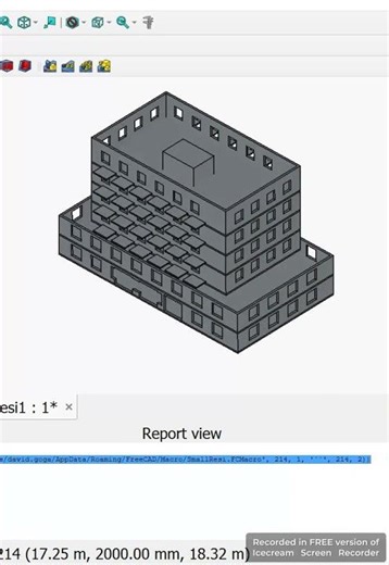 FreeCAD - Medium Low‑Rise Residential Building - Co-Pilot Python Script
