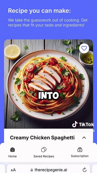 Running low on groceries? No worries! 🥦✨ The Recipe Genie transforms whatever ingredients you have into delicious, complete meals. Save time, reduce waste, and never feel uninspired in the kitchen again! #SmartCooking #TheRecipeGenie