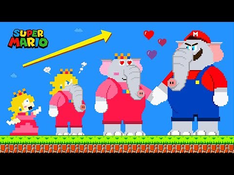 Super Mario Bros. Wonder | Evolution of Peach: PEACH ELEPHANT Grow Up Compilation | Game Animation
