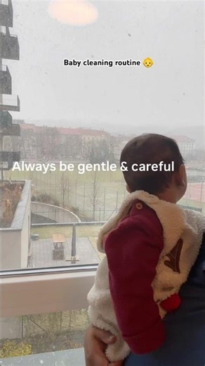 Gentle Baby Cleaning Routine 👶 |#newborn #newmom #viralreels #babycleaning #babycaretips #parenting