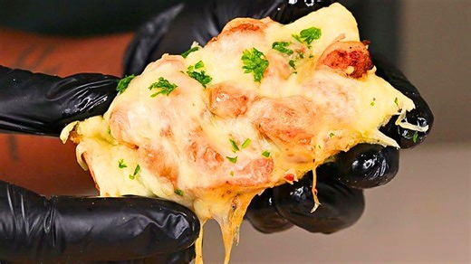 Easy-to-Make Cheesy Shrimp Stuffed Garlic Bread