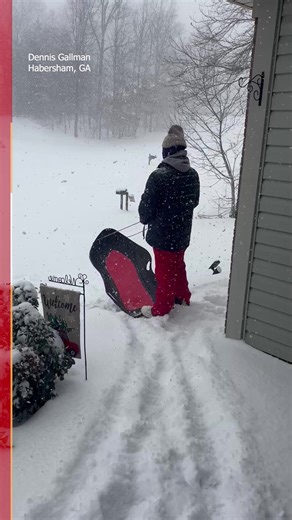 There's definitely enough snow to go sledding in Habersham, Ga. Thanks for the video Dennis Gallman! | Atlanta News First