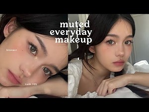 MUTED NUDE EVERYDAY MAKEUP ♡ Everyday Asian American Makeup for Beginners