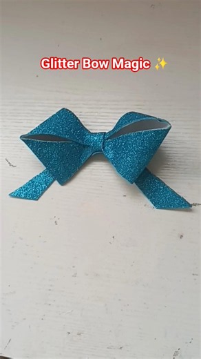 DIY Cute Hair Bow with Foam Sheet 💙#DIYBow #BowMaking #CraftIdeas #Handmade
