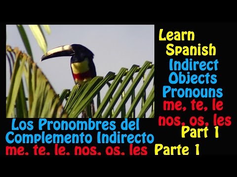 Learn Spanish- Indirect Object Pronouns (me, te, le, nos, *os, les) – Part 1