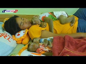 Family Adorable Kako With Baby Luna And Tiny Nina Hugging Mom Lovely Sleeping