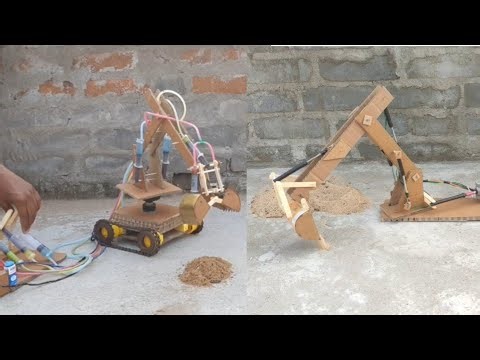 How To Make Hydraulic JCB From Cardboard | Two Hydraulic JCB Projects