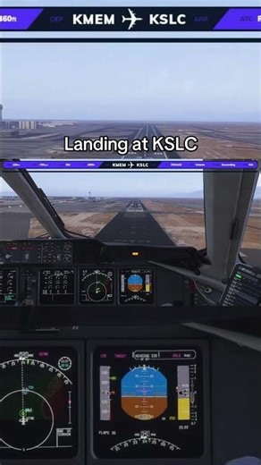 Landing at KSLC #flightsim #aviation #shorts #viral #edit