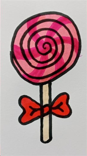Candy 🍭 Drawing Easy Technique #candy #drawing #easy #shorts #coloring