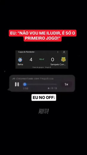 Bahia seu puto on Instagram: "Jogo é jogo pohaaaa kkkkkkkk Boraaaaa . . . . . #tricolordeaço #bahiacity #esquadrão #bamor #bbmp #bbmfts #ecb #bahiamilgraau #bahiameuamor #esporteclubebahia #brocaipornós #😍 #tricolideres #copadonordeste #copadomundo #cr7 #seleçãobrasileira #tntsports #cristianoronaldo #messi #bamor #bavidapaz #bahia #itaipavaarenafontenova #tricoloucas #futebol #tricolorbaiano #premiere #seriea"