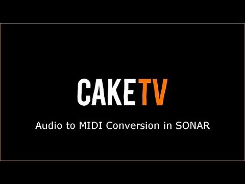 Audio to MIDI Conversion in SONAR