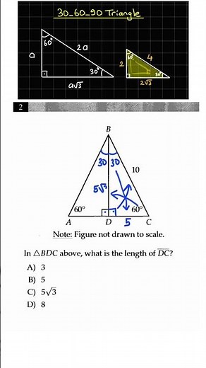 SAT Math Exercises - How to solve Triangle Problems-2
