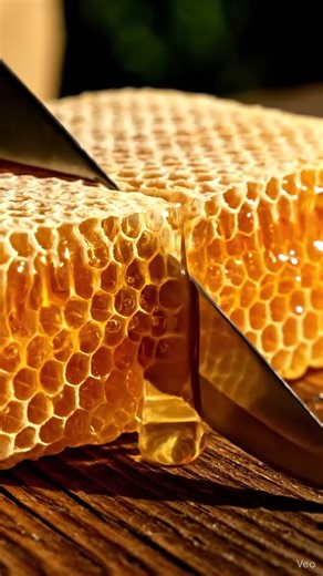 “Satisfying Honeycomb Cutting in 4K 🍯 | Golden Honey [ASMR] #shorts #asmr #ai #oddlysatisfying