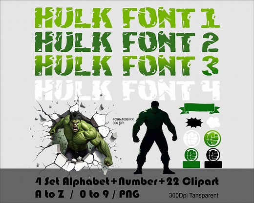 Hulk Font Png Green Giant Alphabet Bundle Png Kids Birthday Font Cartoon Font Hulk Clipart Alphabet Letters Numbers Doodle Instant Download - Etsy