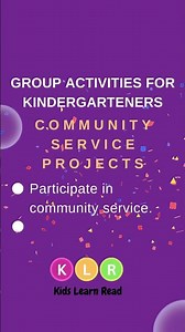 Group Activities for Kindergarteners: Community Service Projects #schoolwork #schoolactivity