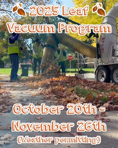 8.5K views · 17 reactions | The big vacs are back!  Leaf vacuum collection begins on Monday, Oct. 20, 2025. Follow the program rules to keep pickups quick and our streets clean! Full program details: icgov.org/leafvacuum | The City of Iowa City Government | Facebook