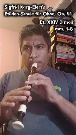 Soprano Recorder excerpt, Karg-Elert etude for Oboe (Op. 41), music from IMSLP #performance #Bulnes
