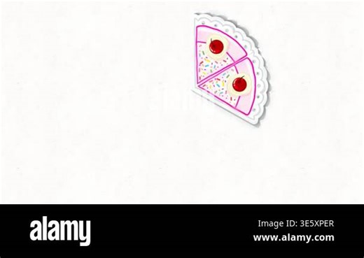 Viral seamless loop of cake slices sliding together to form a full cake, then smoothly separating again. Satisfying, playful and hypnotic visual with clean motion, perfect for food, abstract and eye-catching creative content Stock Video Footage - Alamy