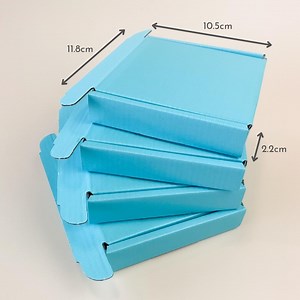 Large Letter Small Size Shipping Box: Corrugated Blue Mailbox Delivery (11.8x10.5x2.2cm) - Etsy