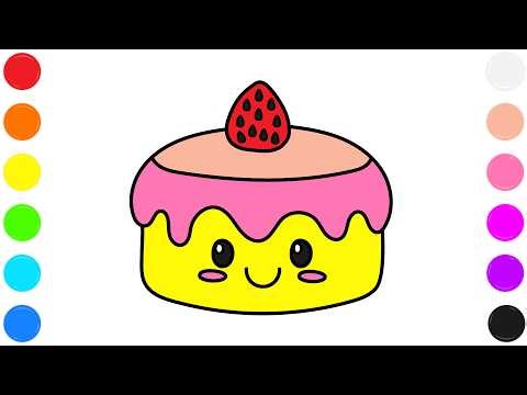 🎂 Birthday Cake Coloring Page for Kids | Cute Party Drawing Fun 🍰