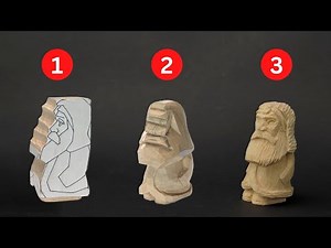 3 Steps for SANTA Christmas Carving, Hand-Carved Santa From Basswood