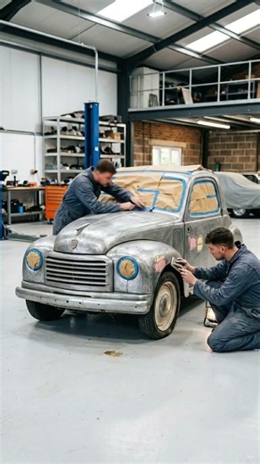Abandoned for Decades… This 1953 Fiat Topolino Looks Brand New Again! 😱 #carrestoration #automobile