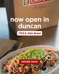 There’s a new Chipotle near you! Check us out at 1703 E. Main Street, Duncan, SC for delicious real food. | Chipotle Mexican Grill