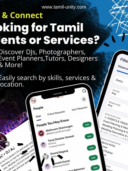 Connect with Tamils Worldwide 🌐 Wherever you live – you're never alone. 🔎 Search & connect by interests and skills! ❤️ A global community, at your fingertips. #tamil #tamiltiktok #TamilsUnite #TamilDiaspora #TamilApp