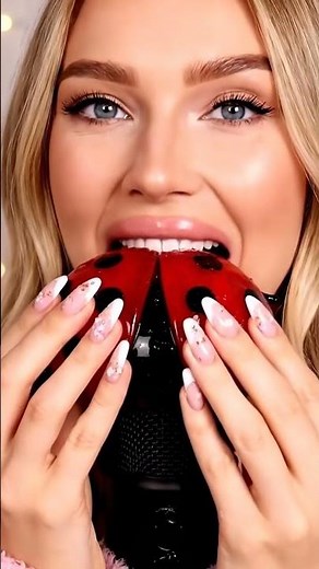 Edible Ladybugs ASMR 🐞 Tiny Crunchy Bites & Tingly Eating Sounds #relaxingasmr #mukbang