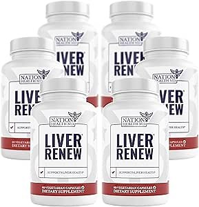 Liver Renew - Liver Cleanse Detox & Repair - Liver Support Supplement with Artichoke Extract, Milk Thisle, Dandelion and Turmeric - 360 Capsules