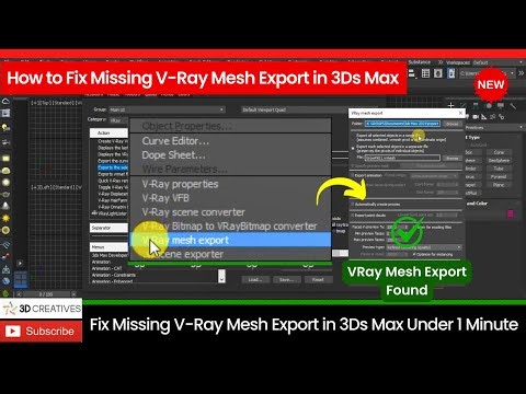 Fix Missing V-Ray Mesh Export Issue in 3Ds Max