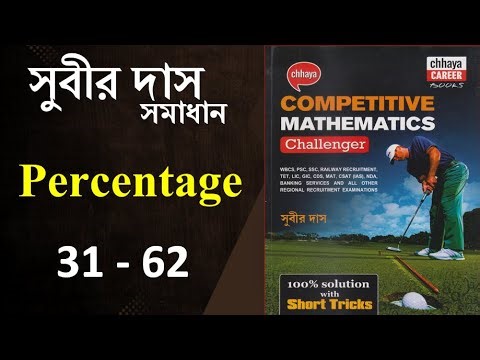 PERCENTAGE 31-62 SUBIR DAS || শতকরা সুবীর দাস || Math Tricks by Hasnat