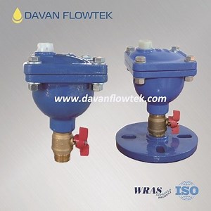 [Hot Item] DN25 Double Cast Iron Ggg50 Single Air Valve with Brass Ball Valve Pn10/16 Water Flanged Air Release Valve