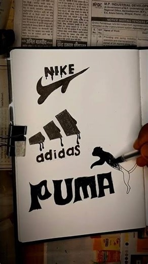 Puma Logo Drawing | Easy Logo Drawing #shorts​ #youtubeshorts​