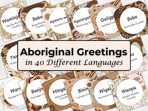 Aboriginal Greetings: 40 Languages for Early Education (digital Download) - Etsy Australia