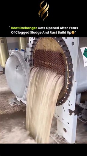 Information | science | technology on Instagram: "This is how a heat exchanger is opened and inspected after years of sludge and rust buildup. Over time, minerals, corrosion, and debris accumulate inside, reducing efficiency and causing strain on the system. By carefully dismantling and cleaning the unit, technicians restore optimal flow, prevent future damage, and extend the life of the equipment. It’s a meticulous process that combines engineering skill with attention to detail. #IndustrialMai