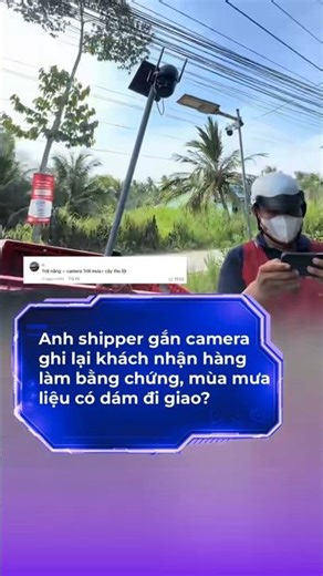 The delivery driver attached a camera to record the customer receiving the package as evidence. #...