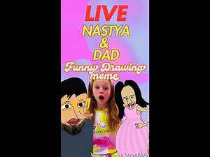 Nastya and Dad funny drawing meme compilation - Live