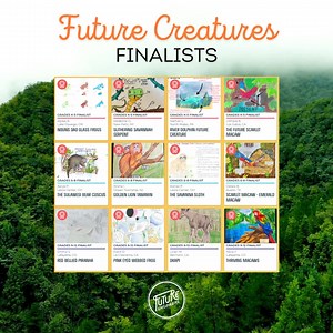 We are excited to announce our 12 Future Creatures Challenge finalists! 🐒🐍🦜🦍🐸 They've unleashed their creativity envisioning how tropical rainforest animals may look in the future amidst climate change. 🌍 Get ready to be awestruck with their stunning interpretations! Learn more HERE. https://bit.ly/3K533ne | Future Engineers