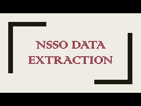 How to extract NSSO Data in STATA #1