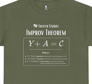 Theatre Math: Improv Theorem T-shirt -funny Comedy Equation, Cotton - Etsy